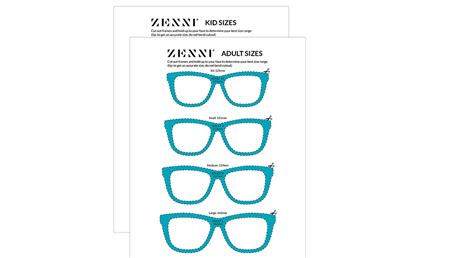 zenni frame size chart.